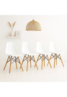 Imagen 2 del producto Pack de 4 Sillas Eames Blancas