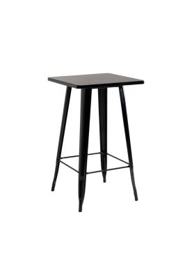 Imagen 1 del producto Mesa Tolix de bar o terraza o restaurant 105 cm de alto 60x60cm - Negra