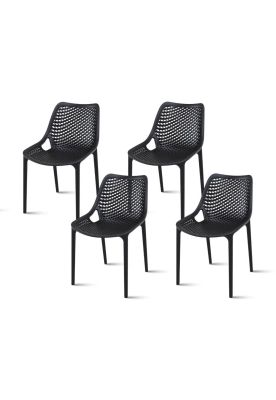 Pack de 4 Sillas de Terraza Air Berlín - Negras