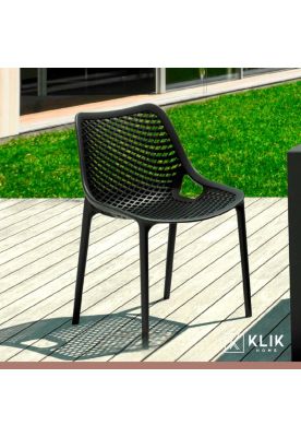 Imagen 2 del producto Mesa restaurant 70x70 Tubo Metal cubierta MDF + 4 Sillas Air Berlín - Negra