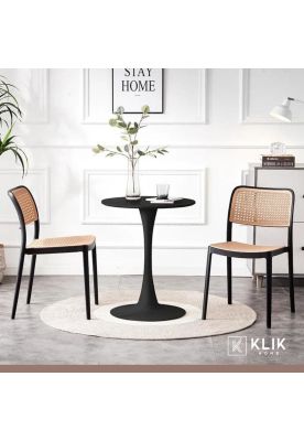 Imagen 2 del producto Pack de 4 Sillas de Terraza Enrejadas - Negras