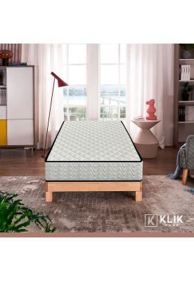 Imagen 2 del producto Colchón KLIK Home Primera Capa Foam y Resortes Pocket Spring 1 Plaza
