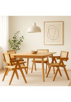 Imagen 2 del producto Pack de 4 sillas Chandigarh de madera - Natural