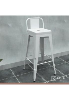 Imagen 2 del producto Taburete Tolix Acero con Respaldo - Blanco