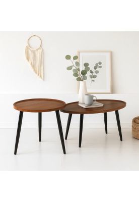 Imagen 2 del producto Set de Mesas de Centro Nido - Diseño Moderno de Madera y Metal