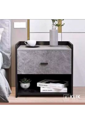 Imagen 2 del producto Pack de 2 Veladores Marmol MDF Gris
