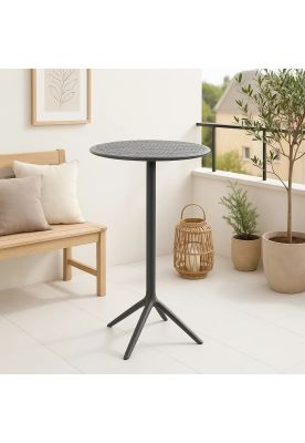Imagen 2 del producto Mesa alta exterior de salón o bar polipropileno - Negra