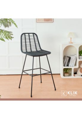 Imagen 2 del producto Pack de 4 Taburetes Alto de Terraza Rattan Grecia Color Negro