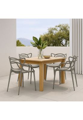 Imagen 2 del producto Pack de 4 sillas de terraza o comedor Master - Gris