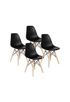 Pack de 4 Sillas Eames Negra