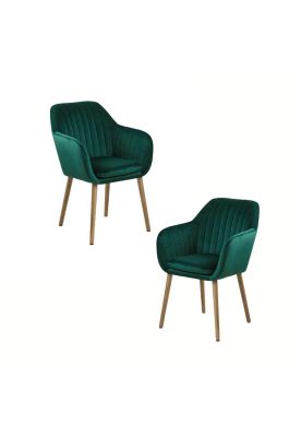 Imagen 1 del producto Pack de 2 Butacas Sitiales Poltrona Diamante Terciopelo - Verde