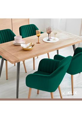 Imagen 2 del producto Pack de 2 Butacas Sitiales Poltrona Diamante Terciopelo - Verde