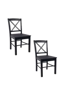 Pack de 2 Sillas de Madera Simply Negra