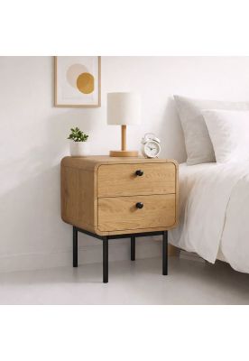 Imagen 2 del producto Pack de 2 Veladores KETIK 40x50 - Madera clara