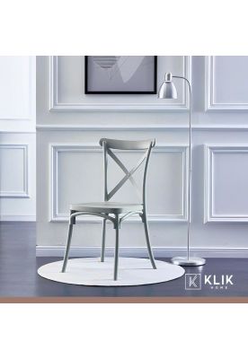 Imagen 2 del producto Pack 4 Sillas de Terraza o Comedor Crossback Danubio - Gris