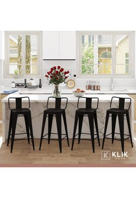 Imagen 2 del producto Pack de 4 Taburetes Tolix de acero - Negro