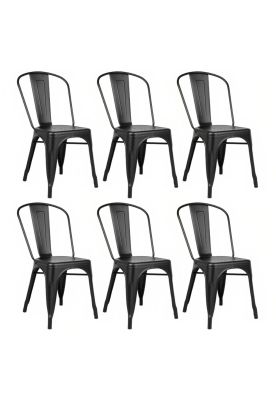 Pack de 6 Sillas Tolix - Negras