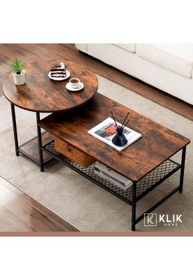 Imagen 2 del producto Set de Mesas de Centro Industrial en MDF - Diseño Dúo Modular