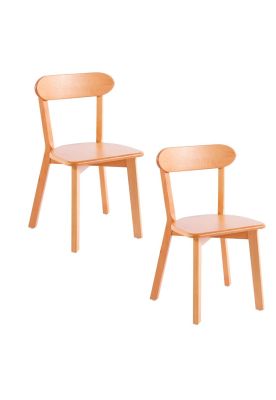 Pack de 2 Sillas Fresno de Madera - Natural