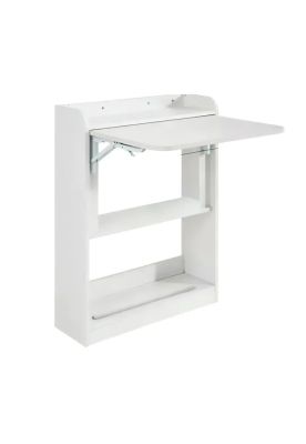 Escritorio Multifuncional Blanco - Compacto con Estanterías