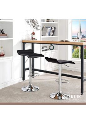 Imagen 2 del producto Taburete Piso de Bar Ajustable Simply - Negro