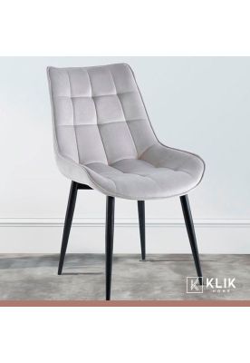 Imagen 2 del producto Pack de 4 Sillas de Comedor Macron Acolchada Terciopelo - Gris