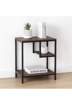 Imagen 2 del producto Mesa Auxiliar de 3 Niveles con Estantes Abiertos