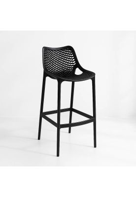 Taburete Piso de Bar Terraza Exterior Air Berlín - Negro