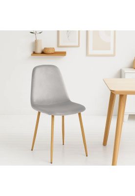 Imagen 2 del producto Pack de 2 Sillas Spoon Terciopelo - Gris