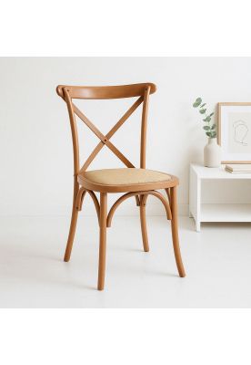 Imagen 2 del producto Silla Crossback Madera Rattan Natural