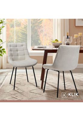 Imagen 2 del producto Pack de 4 Sillas de Comedor Macron Acolchada Terciopelo - Beige