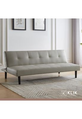 Imagen 2 del producto Futón Sofá Cama 2 cuerpos Sofía - Ecocuero Gris