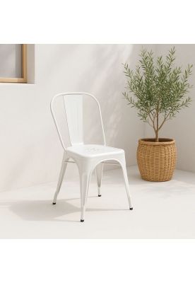 Imagen 2 del producto Silla Tolix de Comedor o Terraza Exterior - Blanca