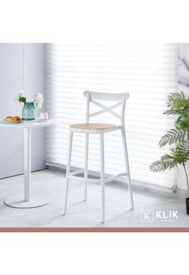 Imagen 2 del producto Pack de 4 Taburetes Crossback Danubio - Blanco