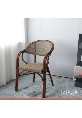 Imagen 2 del producto Pack de 4 Sillas Bistro Parisina Textileno con reposabrazos - Beige