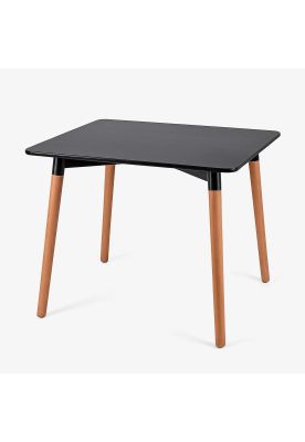 Mesa Cuadrada de Comedor Eames 80x80cm - Negra