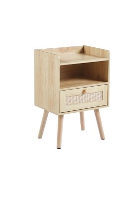 Velador Mesh Rattan con Cajon y Espacio