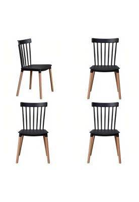 Pack de 4 Sillas Windsor Negras