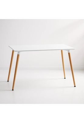 Mesa Rectangular de Comedor - Blanca 120x80 cms