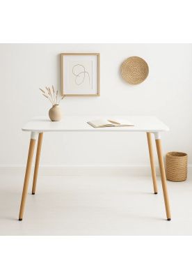 Imagen 2 del producto Mesa Rectangular de Comedor - Blanca 120x80 cms