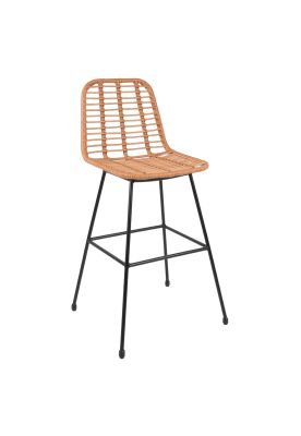 Taburete Alto de Terraza Rattan Grecia Color Madera