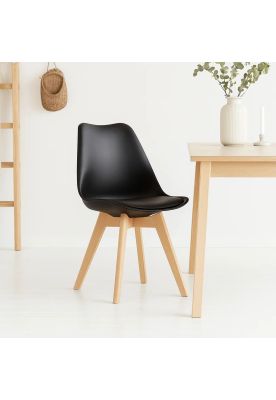 Imagen 2 del producto Silla Tulip Acolchada - Negra