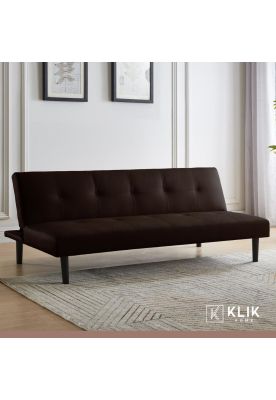 Imagen 2 del producto Futón Sofá Cama 2 cuerpos Sofía - Ecocuero Café