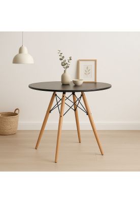 Imagen 2 del producto Mesa de Comedor Eames 80cm redonda - Negra