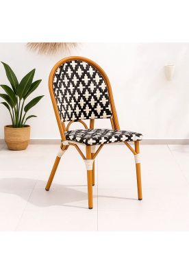 Imagen 2 del producto Silla de Jardín Parisina con Diseño Geométrico Trenzado