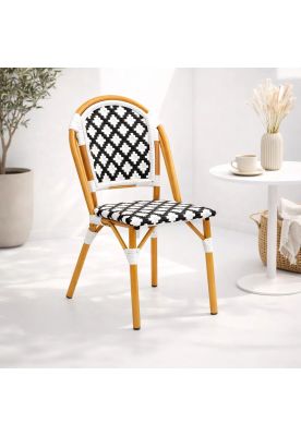 Imagen 2 del producto Silla de Jardín Parisina con Diseño Geométrico Trenzado