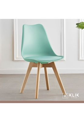 Imagen 2 del producto Comedor Mesa Eames Vidrio 100 cm + 4 Sillas Tulip Menta