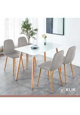 Imagen 2 del producto Pack de 4 Sillas Spoon Terciopelo - Gris