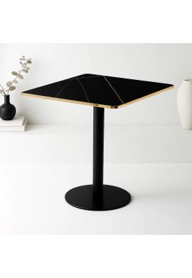 Imagen 2 del producto Mesa Luxor de Mdf Efecto Marmol Negro con Dorado