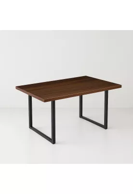Mesa de Comedor Estilo Industrial 140x90 - Madera Oscura Walnut